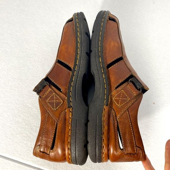 Streetcars Brown Leather Hook Loop Fisherman Sandal Comfort Men Shoe Size 11 main image 10